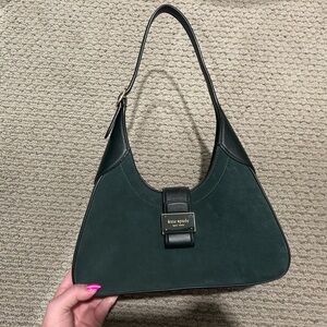 Kate Spade Forest Green and Black Shoulder Bag